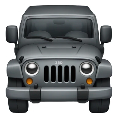 Front of Dark gray Jeep sticker