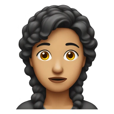 hispanic woman with a disapoointed look sticker