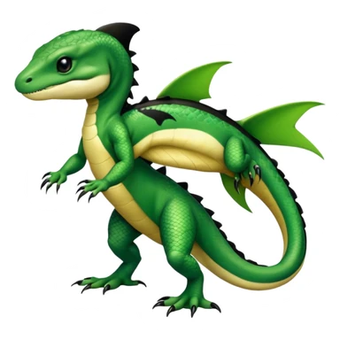 Orca-dragon-reptile-reptilian-lizard-skink-gecko-Digimon-hybrid full body, two legs, arms, tail sticker
