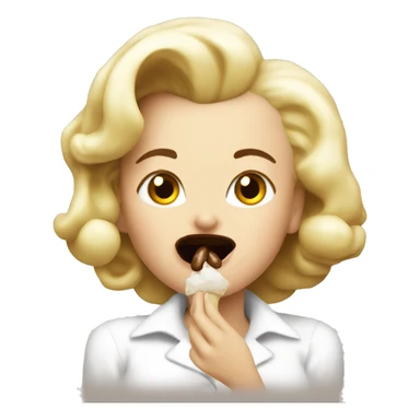 Marilyn Monroe eating beans sticker