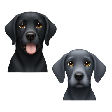 black lab with some grey hair dog sticker