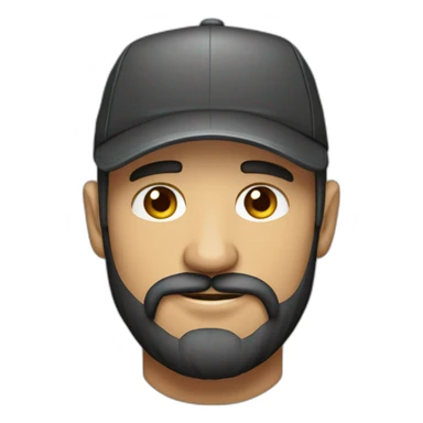Hombre trigueño fuerte de 30 años con barba y gorra  sticker