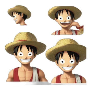Luffy from one piece smilling sticker