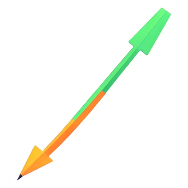 arrow with speed motion lines sticker