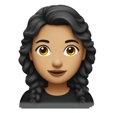 Curvy Hispanic woman in black sticker