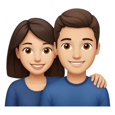 Young latina with an gringo together sticker