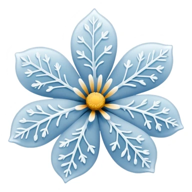 A tiny winter bloom dusted lightly with frost crystals. sticker