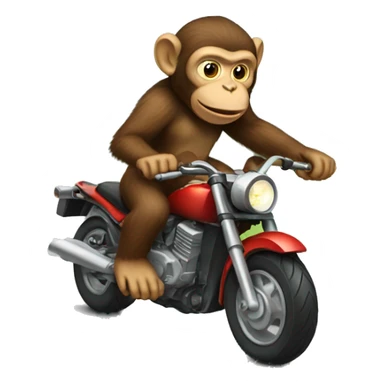 Monkey riding a motorcycle  sticker