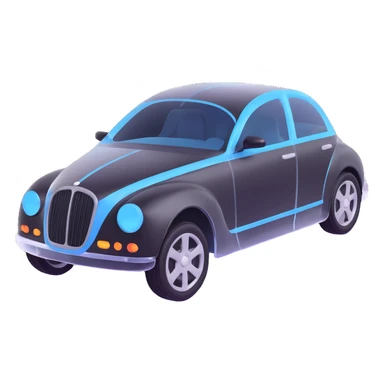 elegant and premium car covered with a transparent protective film, smooth and sophisticated lines sticker