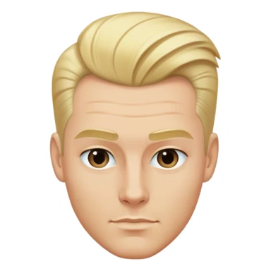 blonde male hair slicked back pompadour with clean sides sticker