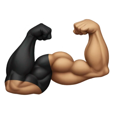 Black bicep sticker