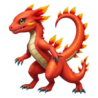 Meloetta-Guilmon-Charmeleon-Salandit-Pokémon-Fakémon-creature sticker