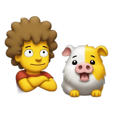 bart simpson with a guinnea pig sticker