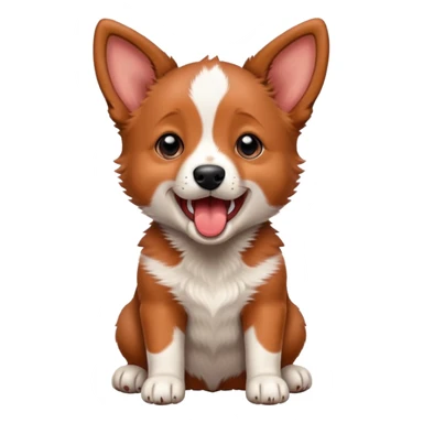 Red heeler puppy howling with mouth open sticker