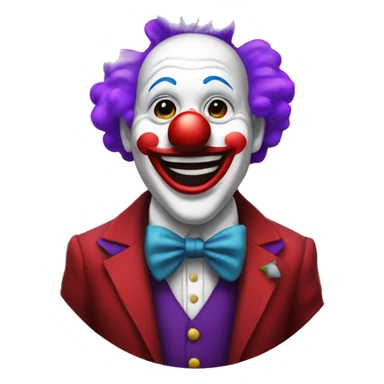Clown in formal attire  sticker