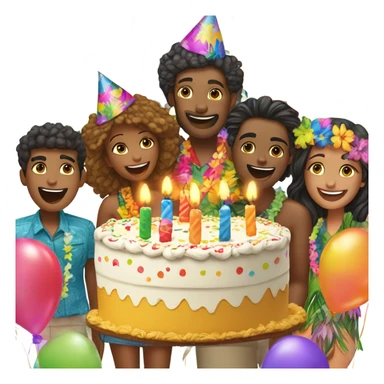 Birthday in Hawaii sticker