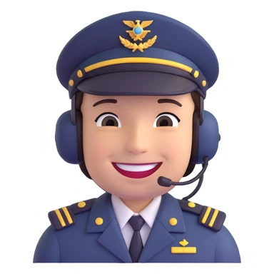pilot smiling sticker