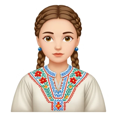 A young Ukrainian psychologist wearing a traditional embroidered vyshyvanka shirt sticker