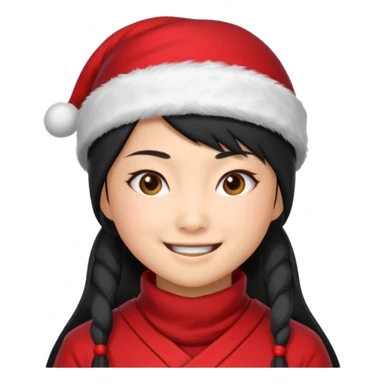 ninja Girl ,Christmas sticker