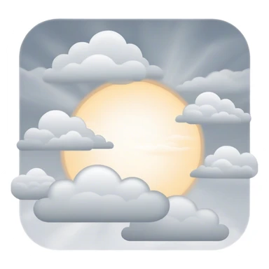 Cinematic Realistic Altostratus Emoji, Soft and gray, with mid-level clouds spreading evenly across the sky. The clouds create a smooth, overcast layer that dulls the sun’s light, giving the world a peaceful, muted tone. Soft glowing outline, capturing the essence of calm, muted skies and gentle transitions in an altostratus cloud! sticker