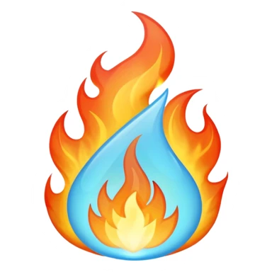 Light blue flames sticker