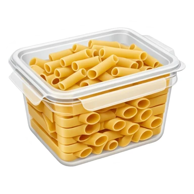 pasta in plastic container sticker