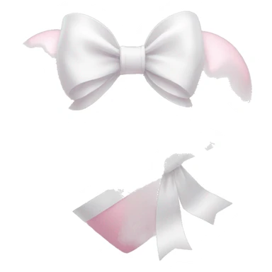 The pastel pink heart wrapped in white bow sticker