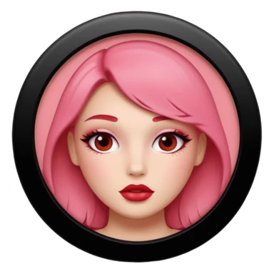 Blush makeup pink and red sticker