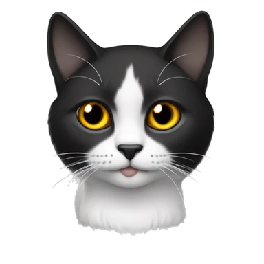 gato blanco y negro sticker