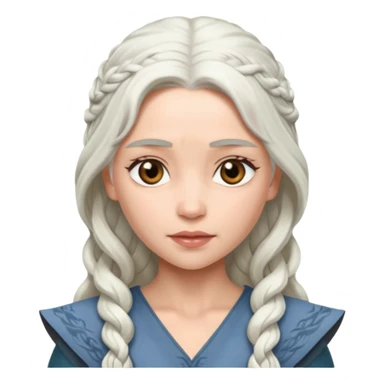 Daenerys Targaryen from Games of throne character face only younger sticker