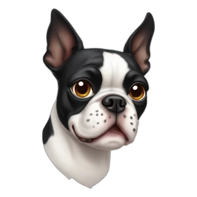 stubborn boston terrier sticker