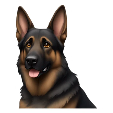 mostly dark German Shepherd sticker