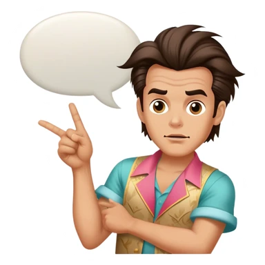 Ace ventura with a Speech bubble saying the word FABIAAAN sticker