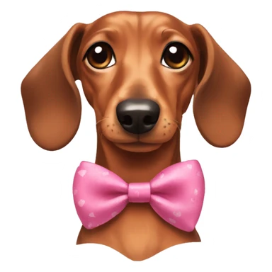 Dachshund with hairbows sticker