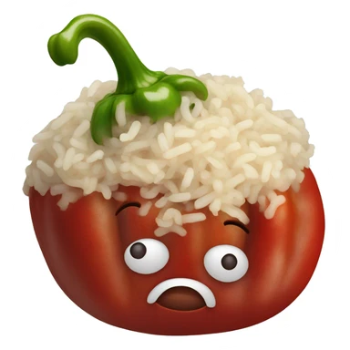 cooked pepper stuffed with minced meat and rice sticker