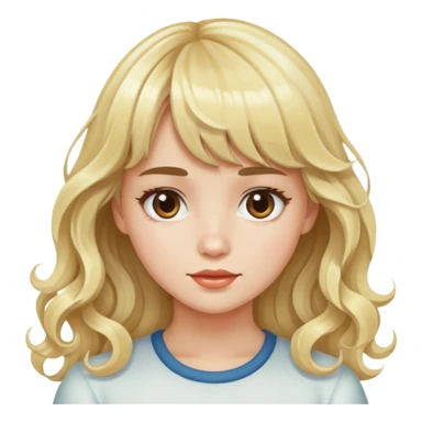 Wavy girl with bangs, girl with blonde streaks, and white skinned girl sticker