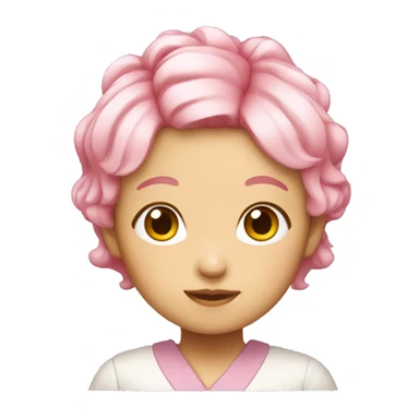 japanese girl with pink hair sticker