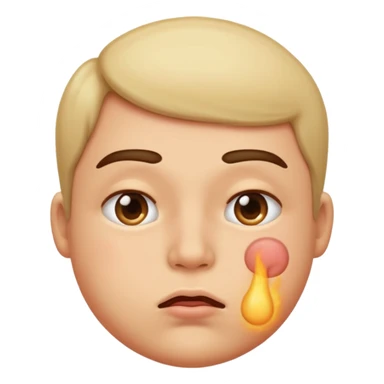 Kissy face with fart in the back  sticker