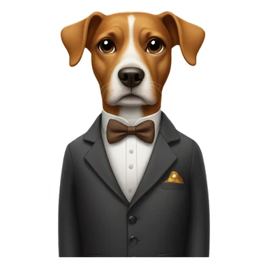 dog with suit and cigar sticker