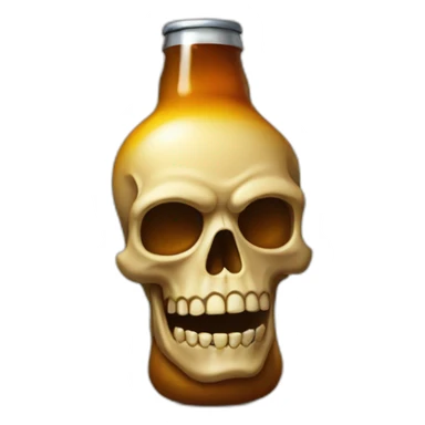 Skulling beer sticker