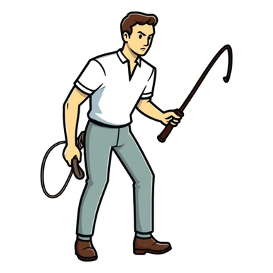 Hombre con látigo  sticker