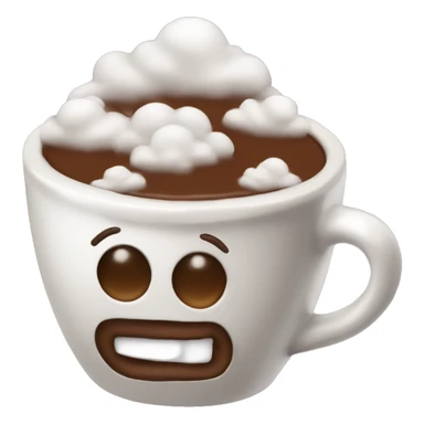 Chocolate caliente con nubes sticker