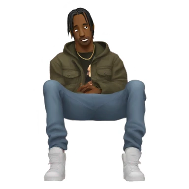 Travis Scott on a couch sticker
