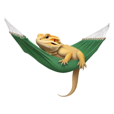 Bearded dragon in a hammock sticker