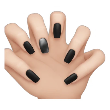 black nails  sticker