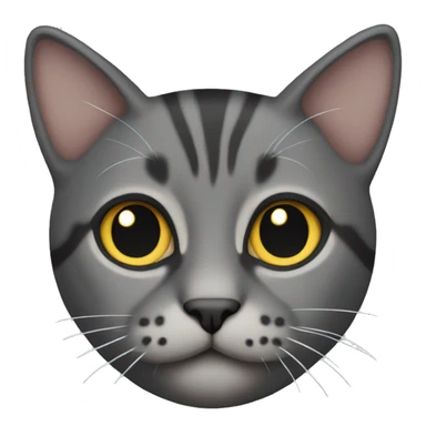 dark grey tabby cat sticker