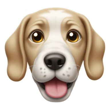 Dog with crossed eyes and tongue to one side sticker
