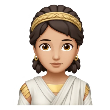 ancient greek woman with dark hair tied back sticker