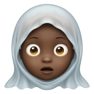 black baby ghost face sticker