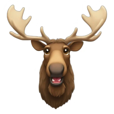 Moosehead with tongue out sticker